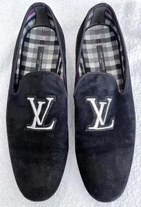 Mens Louis Vuitton Loafers/moccasins/Shoes in black suede - Picture 1 of 20