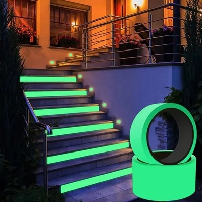 Luminous Glow in Dark Tape – Waterproof Safety Marking Self-Adhesive Fluorescent - Image 1 of 4