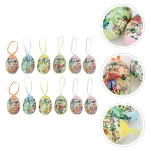12Pcs Easter Egg Toy Colorful Easter Egg Decoration Hand-painted Decor - Foto 1 di 12