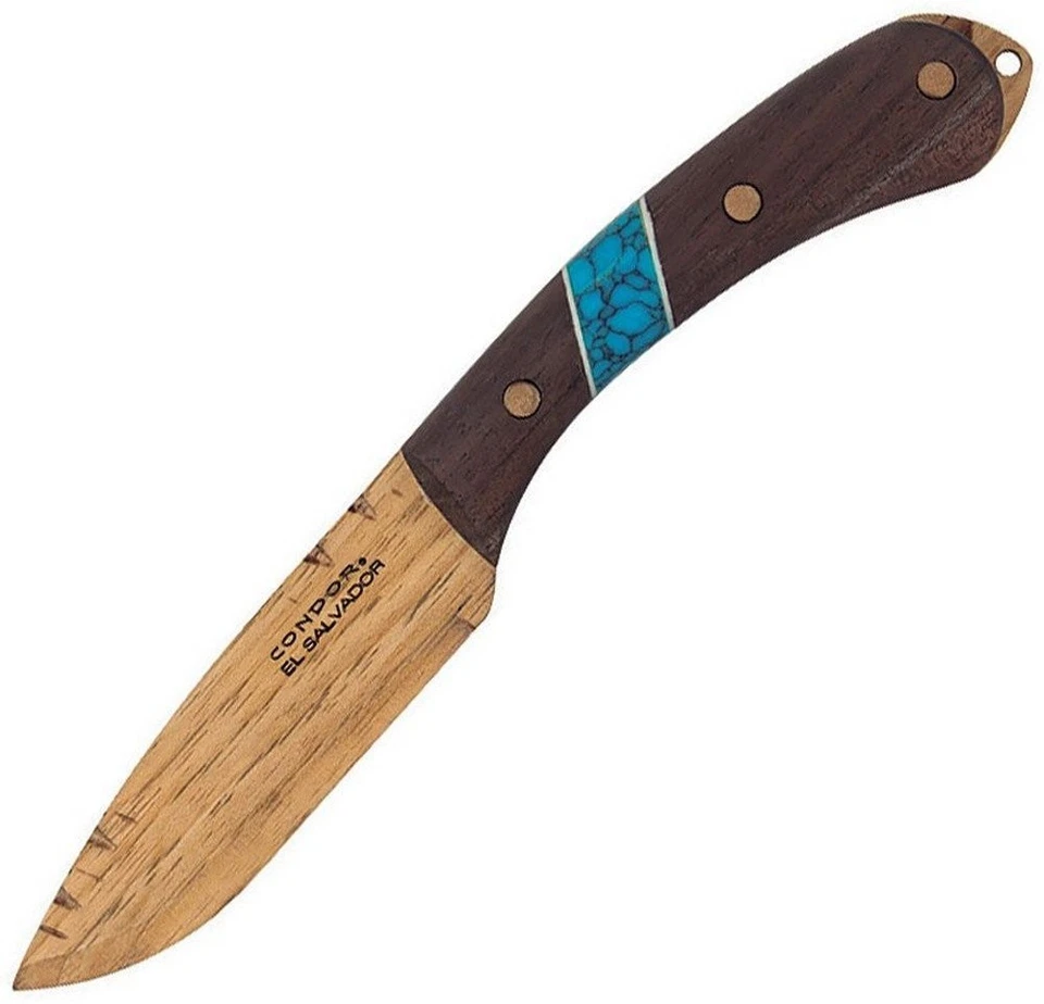 Cuchillo fijo de madera Condor River hoja de madera natural de 3,5" - CTK2829-3,5-HI Foto 1 de 1