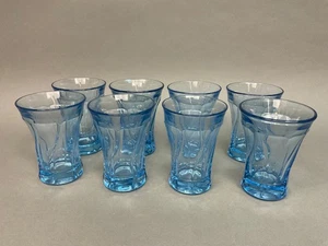 Set 6 Bicchieri Fostoria Jamestown Swirl Blu Alto 5" Piatto Bicchiere - Foto 1 di 10