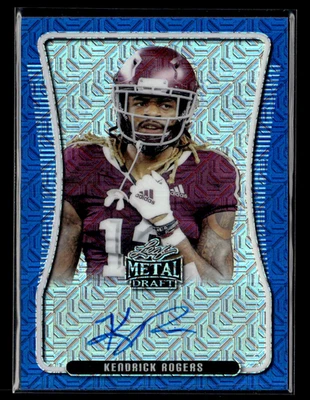 Kendrick Rogers 2020 Leaf Metal Draft Blue Mojo Auto 3/15 - Image 1 of 2