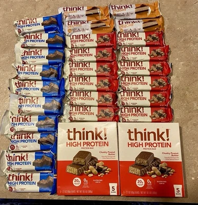 Lot of 36 think! Protein Bars BB2026 Free Shipping! - Image 1 of 2
