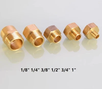 BSP Male to Female Brass 1/8"1/4"3/8"1/2"1" Reducing Adapters,Reducing Connector - Image 1 of 4