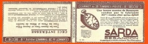 PHILATELIE / CARNET DE 20 TIMBRES VIDE / FILATURES LA REDOUTE / MONTRES SARDA - Foto 1 di 2