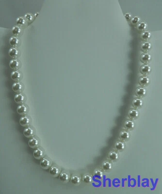 Collar Claire's Color Marfil Vidrio Imitación Perla Cuentas Redondas 16" + Ex Clásico Foto 1 de 4