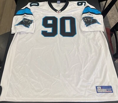 Camiseta deportiva auténtica Julius Pepper #90 Carolina Panthers On Field Reebok 60 HOF Foto 1 de 4