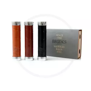 Brooks Slender Leather Grips | black, brown, honey - Picture 1 of 15