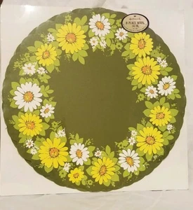 Vintage Hallmark Paper Placemats Party Green White/Yellow Flowers New Sealed 8ct - Picture 1 of 5