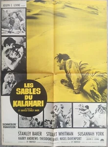 AFFICHE ORIGINALE 60X80 CM/LES SABLES DE KALAHARI/ROD TAYLOR/CY ENDFIELD/AFRIQUE - Picture 1 of 1