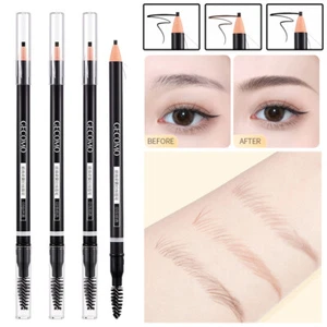 Eyebrow PENCIL & BRUSH - Fine Brow Definition Shaper - Waterproof EyeLine ❥ - Picture 1 of 20