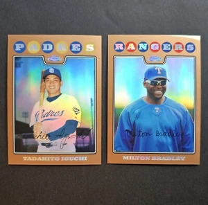 2008 Topps Chrome SSP /599GOLD Refractor SP Milton Bradley Tadahito Iguchi Setbr - Picture 1 of 5