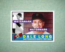 Dale Long San Francisco Giants 1960 Style Custom Baseball Art Card