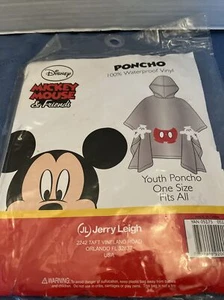 Nuevo Poncho Disney Mickey Mouse 100% Impermeable Juvenil Jerry Leigh Talla Única Todos - Imagen 1 de 7