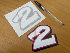Kenny Roberts Jr Race Number 2 (piccola coppia) - Venditore UK - Foto 1 di 1