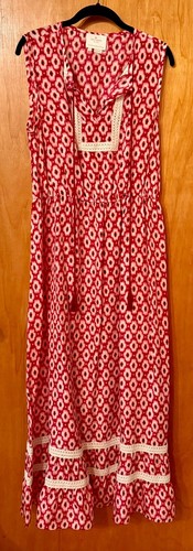 Maxi abito rosso floreale seta Kate Spade New York pre autunno 2016 taglia 10