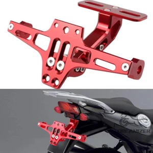 License Number Plate Holder Frame w/ LED Light For Suzuki GS 500 SV 650 GSXR1000 - Foto 1 di 10