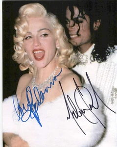 Michael Jackson & Madonna ++ Autogramm ++ Musik-Legenden ++ Pop Autograph - Bild 1 von 1