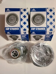 Two (2)  DEARBORN Cup Sink Style Basket Strainer Stainless Steel #14 - Picture 1 of 3