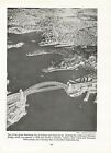 AUSTRALIA SYDNEY HARBOUR BRIDGE CITY BUILDINGS SHIP 1947 CLIPPING / FROM THE AIR