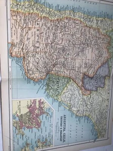 1910: Antique Map Of Argentina Chile Uruguay & Paraguay Original Vintage #78 CS - Picture 1 of 12