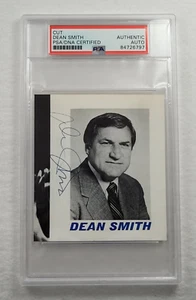 Rare Coach DEAN SMITH Large Cut Signature-NORTH CAROLINA TAR HEELS-PSA Slabbed - Picture 1 of 5