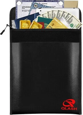X-Grande Bolsa de Documentos à Prova de Fogo, Bolsa de Dinheiro de Atualização Importante Suporte de Papel Legal - Imagem 1 de 4