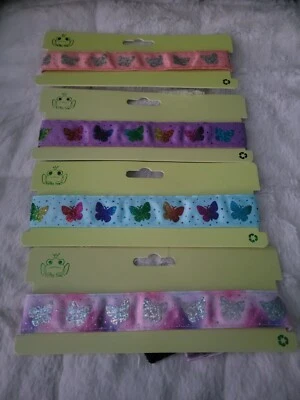 Girl Hair Accessories Frog Sac Adjustable Headband Multicolor Butterfly Print  - Image 1 of 4