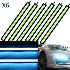 6PCS Auto Car LED Daytime Running Lights Driving COB DRL Fog Light Daylight - Picture 1 of 9