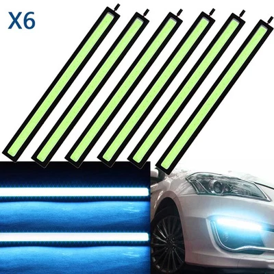 6PCS Auto Car LED Daytime Running Lights Driving COB DRL Fog Light Daylight - Image 1 of 4