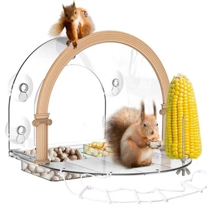 Window Squirrel Feeder, Large Squirrel Feeder for Outside,Funny Squirrel Hous... - Picture 1 of 8