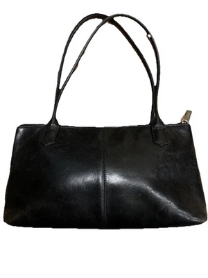 Bolso Cartera de Hombro Hobo International Vintage Cuero Negro Pátina Foto 1 de 4