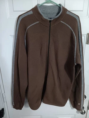 Sudadera Kuhl Para Hombre Marrón 100% Lana Merino Talla L Cremallera Completa Exterior Foto 1 de 4