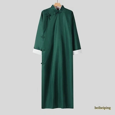 Batas de diafonía estilo chino disfraz vestido largo chaqueta túnica Changshan escenario nuevo Foto 1 de 4
