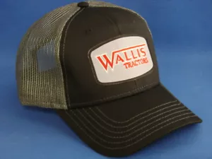 Wallis Tractors Hat - Black And Dark Gray Mesh - Snapback - Picture 1 of 1