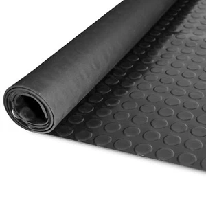 Gummimatte Schutzmatte Antirutschmatte Noppenmatte Bodenbelag Schwarz 3mm ANRO - Afbeelding 1 van 4