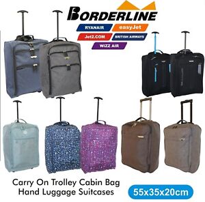 Trolley Bags Cabin Storage Hand Luggage Suitcase Lightweight Compact With Wheels