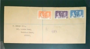 Sierra Leone 1937 Coronation FDC / Registered / Light Fold - Z2622 - Picture 1 of 2