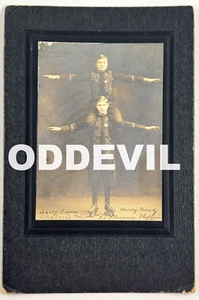 1890's Roller Skating Performer Acrobat cabinet photo Circus Carnival trick - Picture 1 of 9