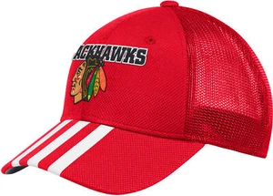 Chicago Blackhawks 3-Stripe Flex Slouch Cap - Picture 1 of 2