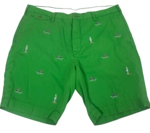 Polo Ralph Lauren Shorts Men’s Size 40 Green Shark Surf Print Bedford Chino Fit - Picture 1 of 24