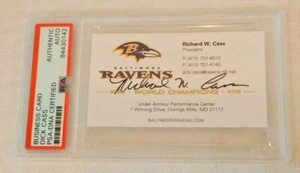 Autographed Signed PSA Slabbed Business Card NFL Football Ravens RICHARD W CASS  - Picture 1 of 1