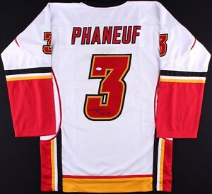 DION PHANEUF SIGNED AUTO CALGARY FLAMES JERSEY JSA