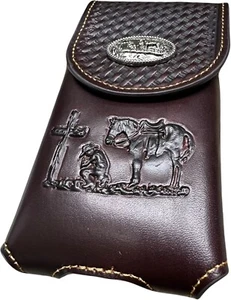 7" COWBOYS PRAYER WESTERN POUCH BELT LOOP HOLSTER CELL PHONE CASE UNIVERSAL SIZE - Picture 1 of 107
