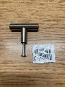 Menge 4 GlideRite Hardware 5002-T-SS-1 2 Zoll Edelstahl Look Bar Knopf Grau T - Bild 1 von 4