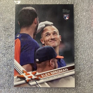 2017 Topps Alex Bregman Image Variation SP Rookie Karte #341 RC Dugout Head-Pat - Bild 1 von 2