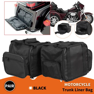 BLK Saddlebag Trunk Liner Bag Luggage For Harley Tri Glide FLHXXX Ultra FLHTCUTG Foto 1 de 4