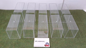 LOT de 10 CLOCHES COUV. de BOITE VITRINE pour voiture miniature à l'échelle 1/43 - Picture 1 of 5