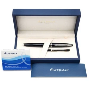 WATERMAN Fountain Pen CARENE Black Sea ST Brass Nib M 18K - Picture 1 of 10