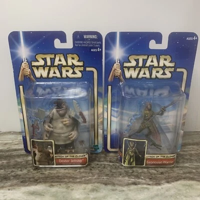Star Wars AOTC 3.75” Action Figure Geonosian Warrior/Dexter Jettster Sealed - Image 1 of 4